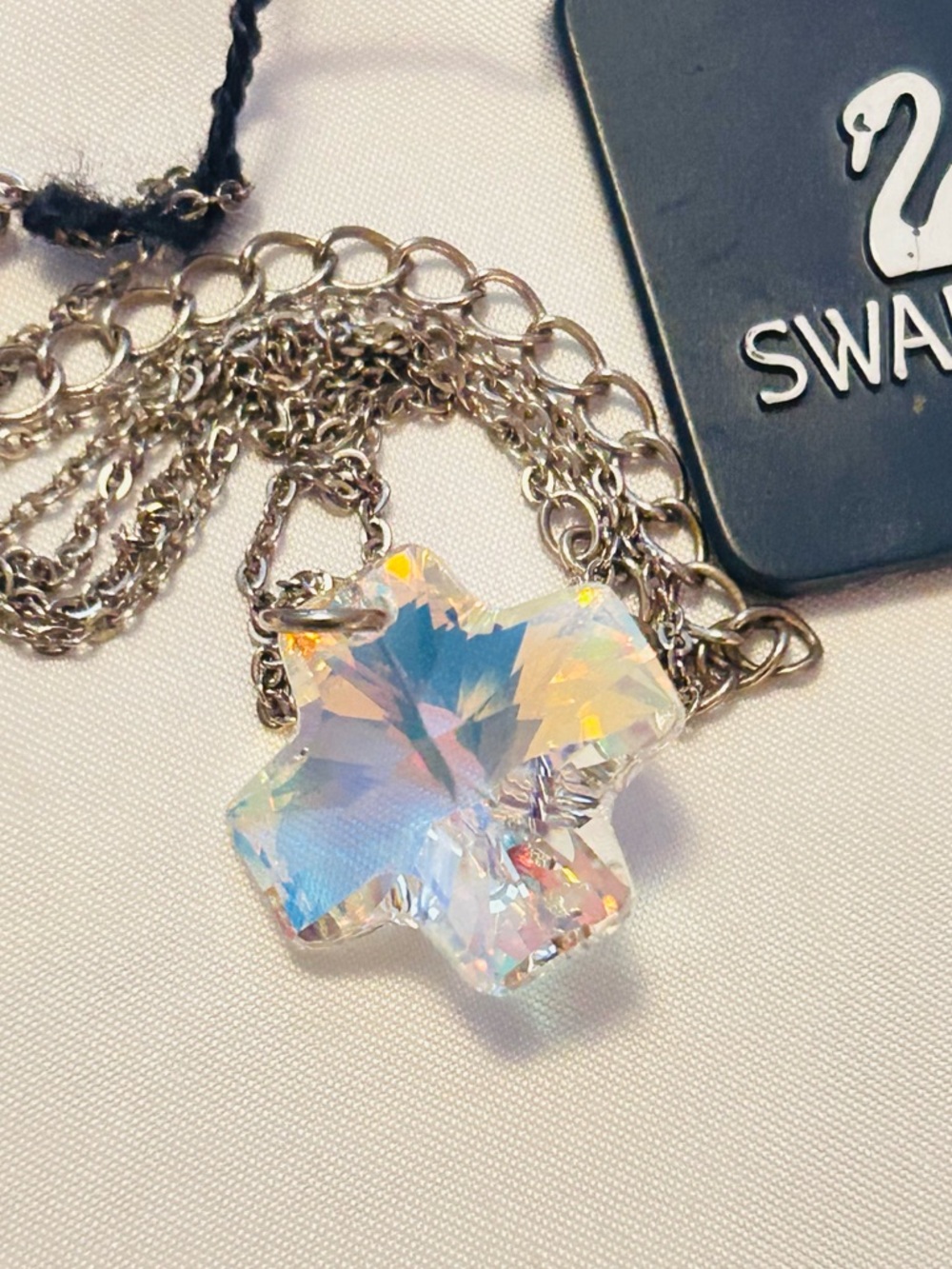 Swarovski Iridescent Cross Necklace
